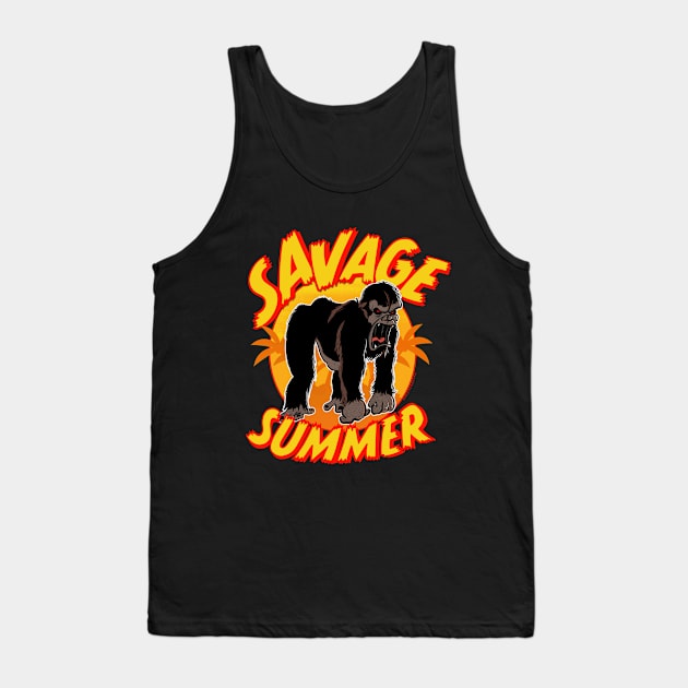 Savage Summer, with outline Tank Top by Daily Detour